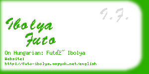 ibolya futo business card